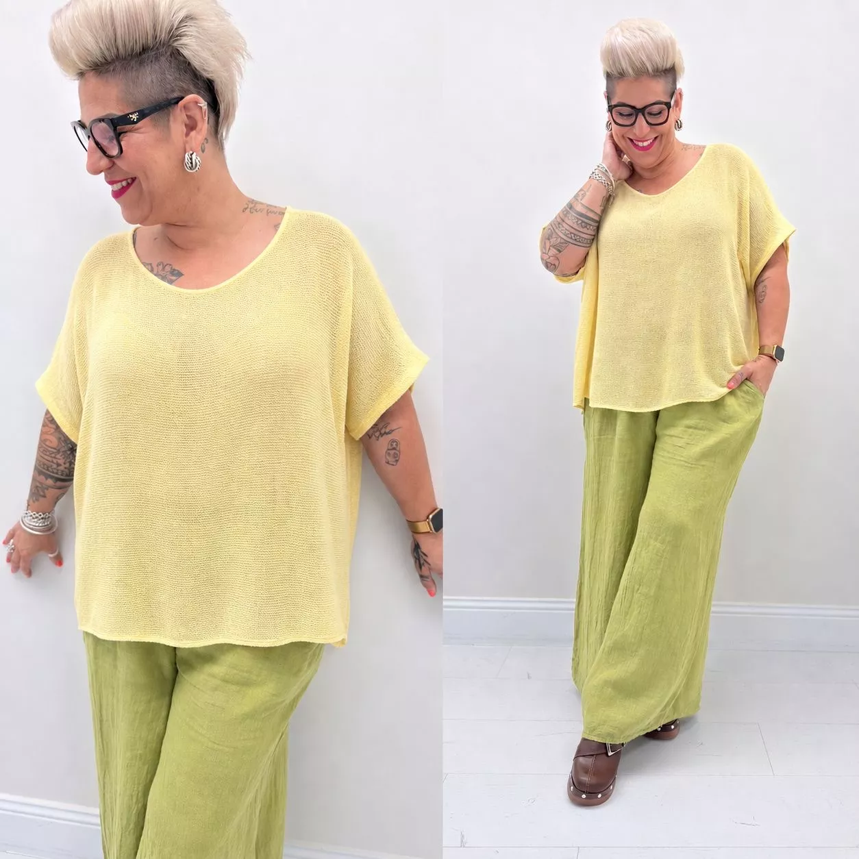 T-SHIRT TRICOT – 100 % COTON – GRANDE TAILLE 46–50