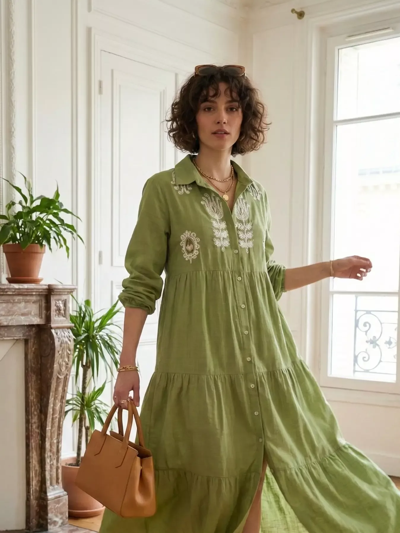 ROBE ALBANE – ROBE LONGUE BRODÉE – TAILLE UNIQUE