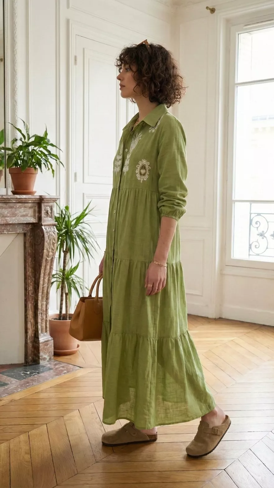ROBE ALBANE – ROBE LONGUE BRODÉE – TAILLE UNIQUE
