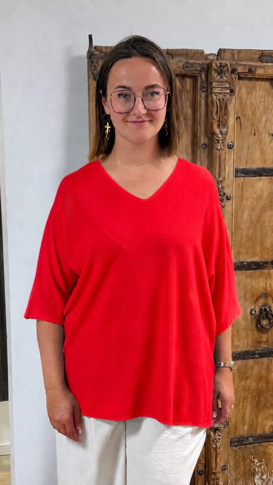 T-SHIRT TRICOT FIN – C MÉLODIE – GRANDE TAILLE 46–50