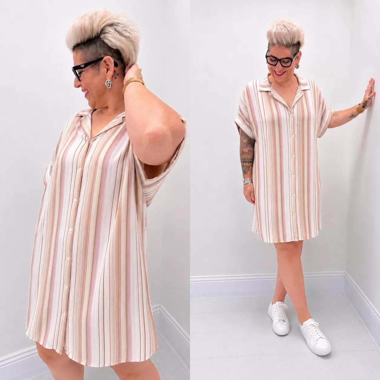 ROBE CHEMISE COTON – PÉPOUZ – GRANDE TAILLE 42–46