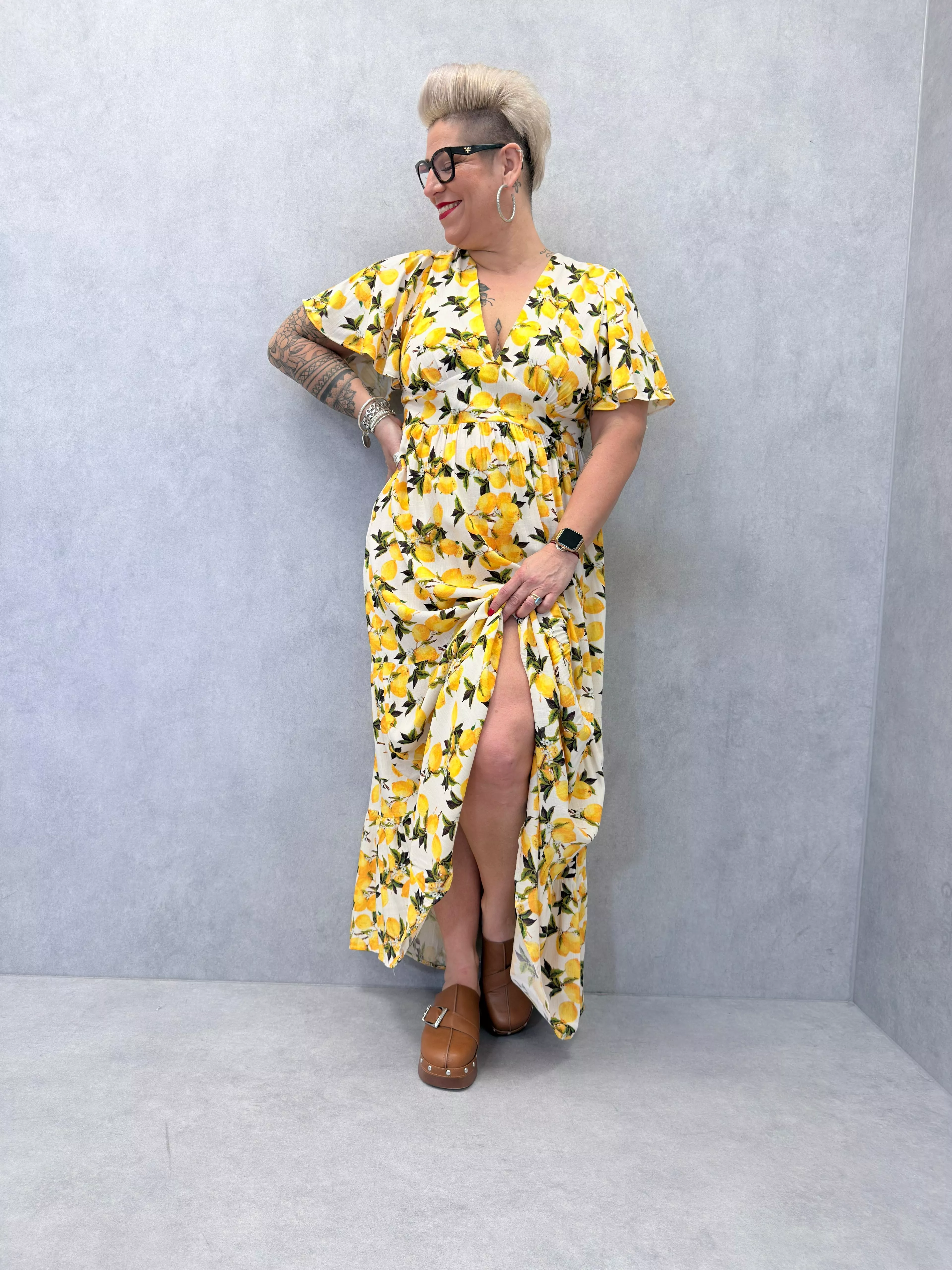 ROBE LEMON – IN APRIL 1986 – GRANDE TAILLE 46–50