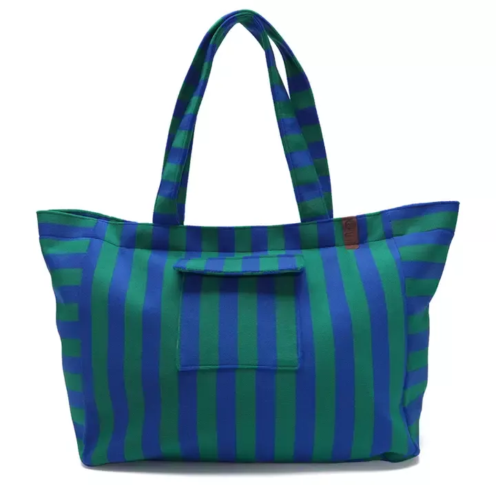 BEACH BAG RAYÉ BLEU & VERT – LOT 83
