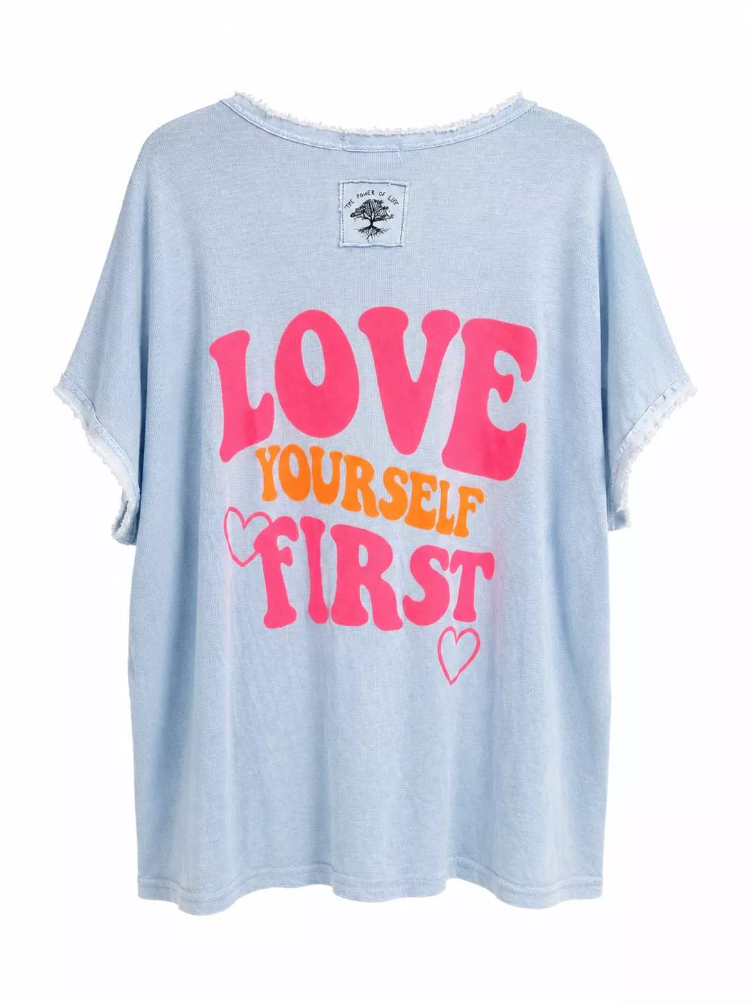 T-SHIRT LOVE YOURSELF FIRST – VINTAGE – GRANDE TAILLE 46–48