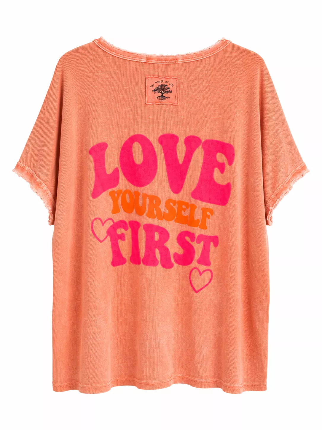 T-SHIRT LOVE YOURSELF FIRST – VINTAGE – GRANDE TAILLE 46–48