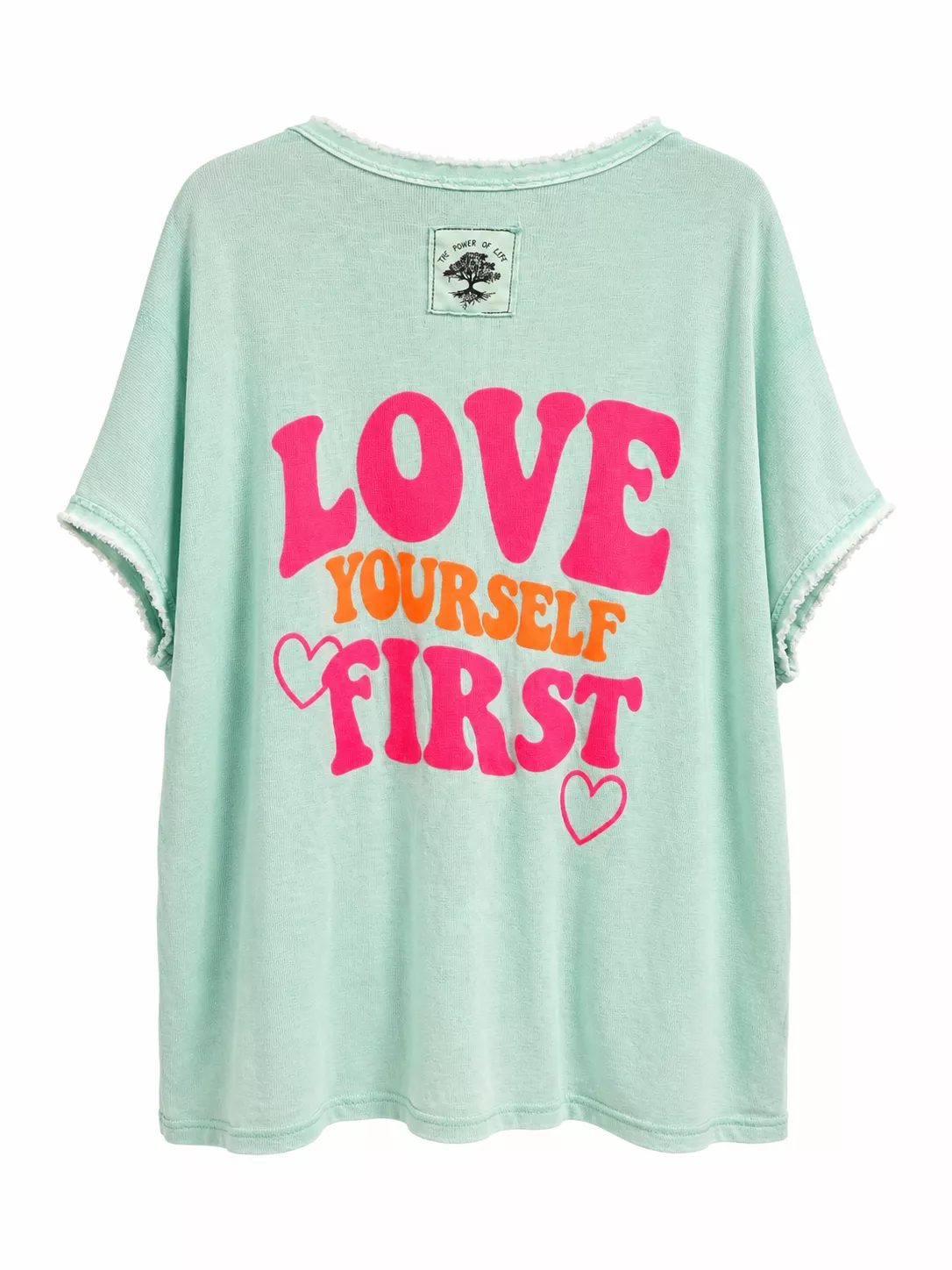 T-SHIRT LOVE YOURSELF FIRST – VINTAGE – GRANDE TAILLE 46–48