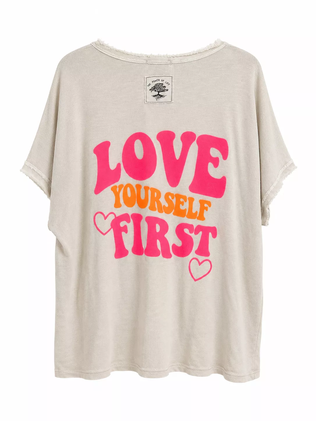 T-SHIRT LOVE YOURSELF FIRST – VINTAGE – GRANDE TAILLE 46–48