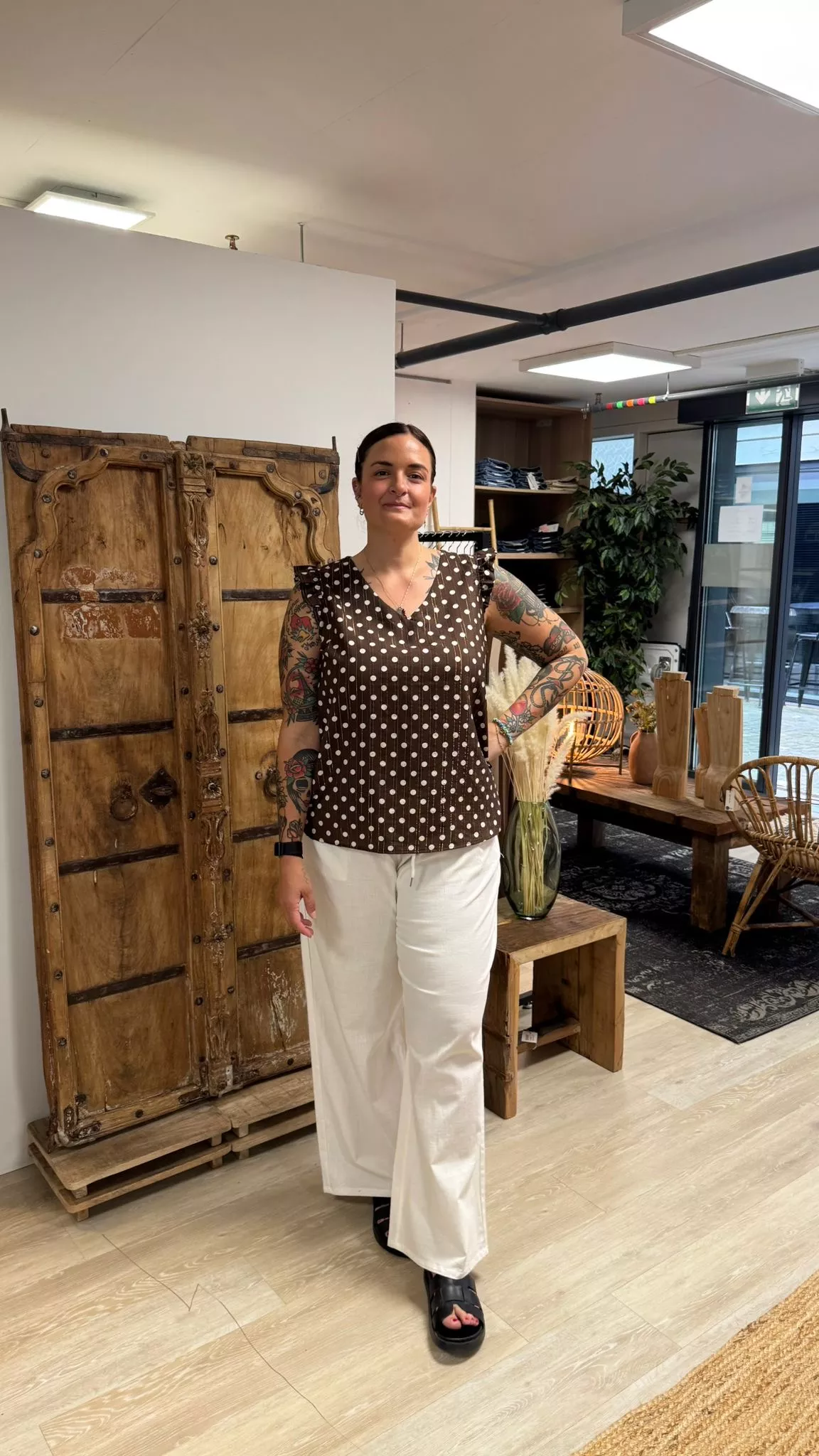 TOP ISABELLA À POIS – GRANDE TAILLE 42–50