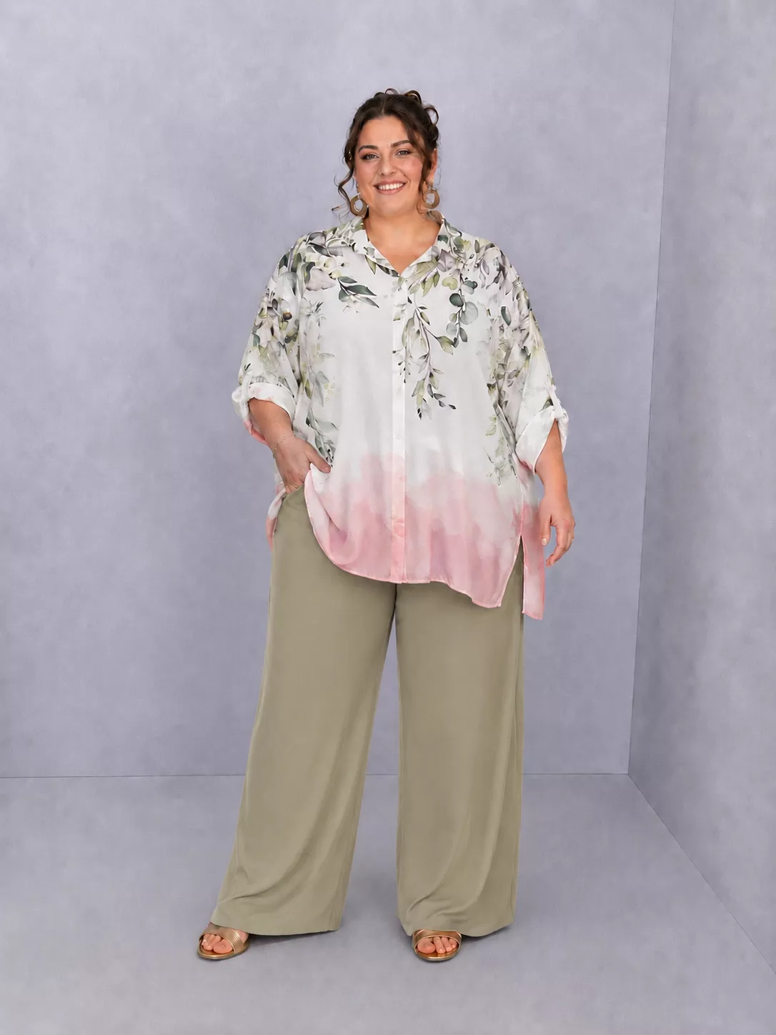 PANTALON FLUIDE EN VISCOSE – GRANDE TAILLE 50–54