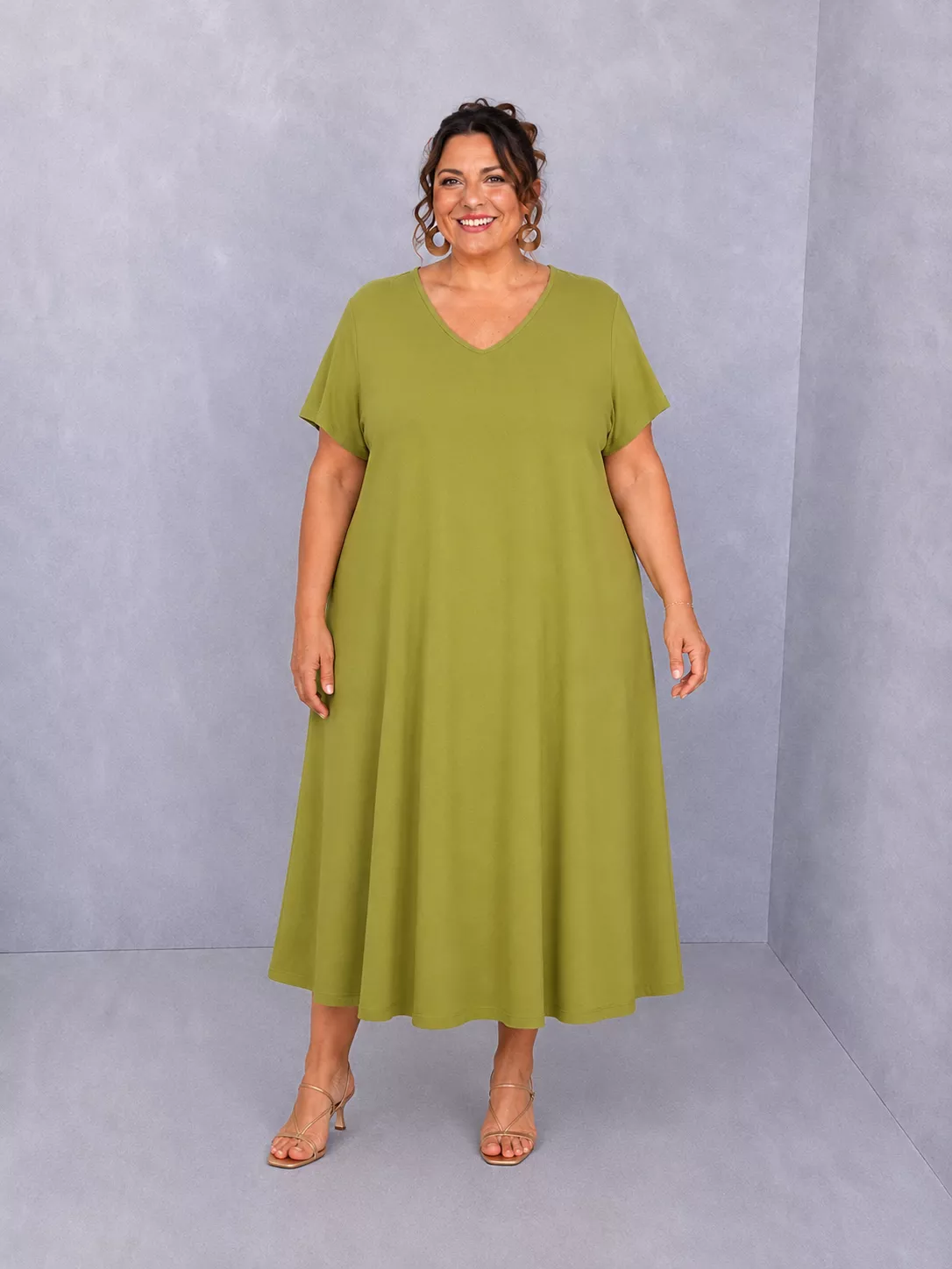 ROBE DE PLAGE EN VISCOSE – GRANDE TAILLE 50–54