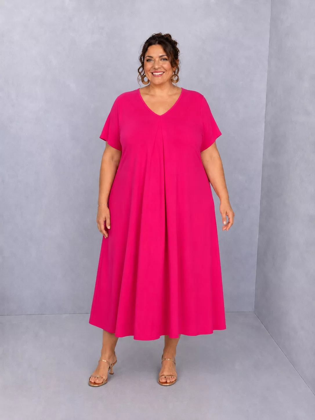 ROBE DE PLAGE EN VISCOSE – GRANDE TAILLE 50–54