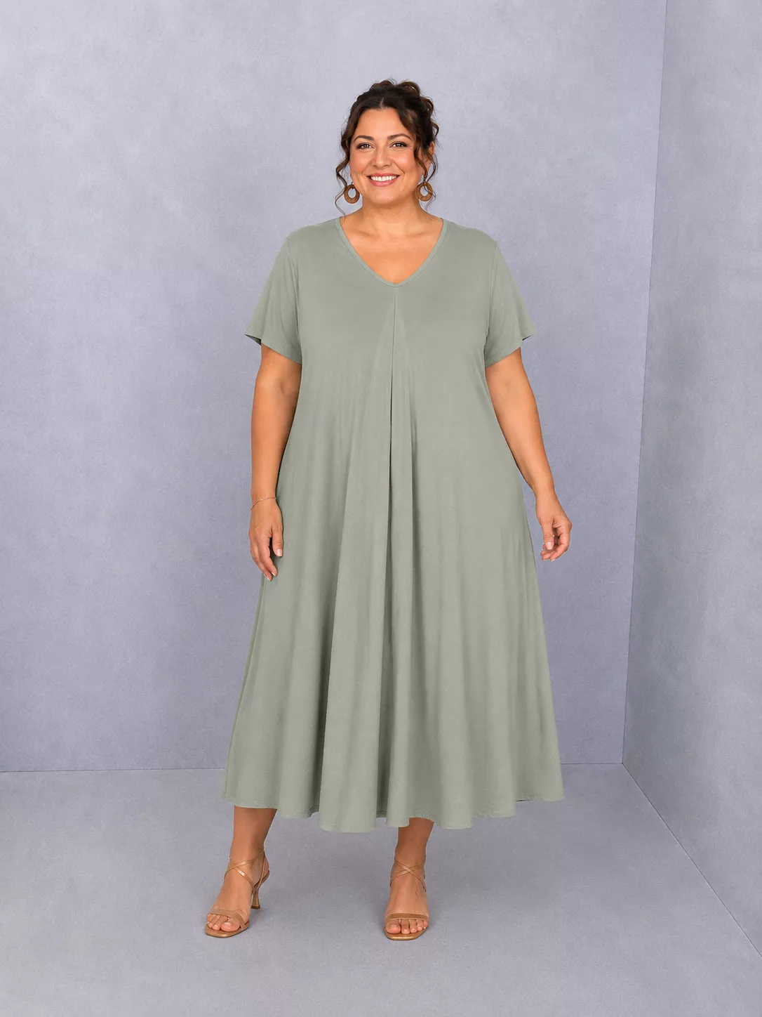 ROBE DE PLAGE EN VISCOSE – GRANDE TAILLE 50–54