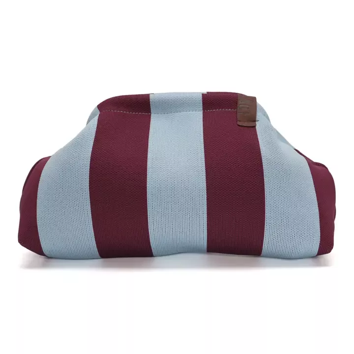 TROUSSE EMMA RAYÉE BORDEAUX & BLEU CIEL – LOT 83