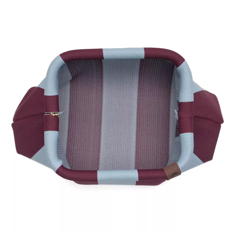 TROUSSE EMMA RAYÉE BORDEAUX & BLEU CIEL – LOT 83