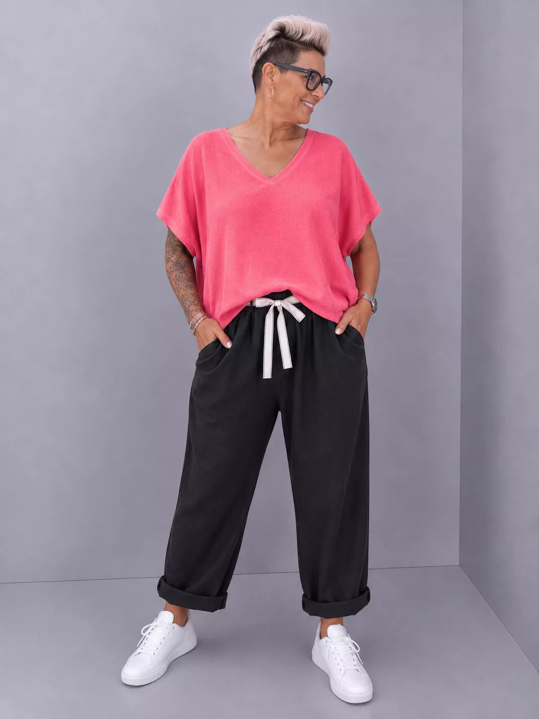 PANTALON JIMMY – COTON & LIN – GRANDE TAILLE 42–46