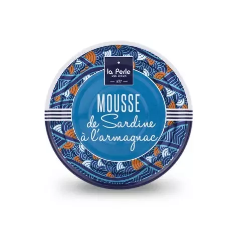 MOUSSE DE SARDINES À L'ARMAGNAC – POIDS TOTAL NET 80 G – LA PERLE DES DIEUX 1887