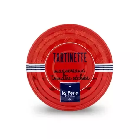 TARTINETTE DE MAQUEREAUX ET TOMATES SÉCHÉES – POIDS TOTAL NET 80 G – LA PERLE DES DIEUX 1887