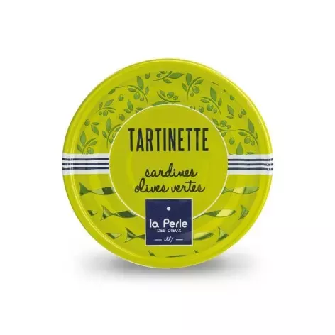 TARTINETTE DE SARDINES AUX OLIVES VERTES – POIDS TOTAL NET 80 G – LA PERLE DES DIEUX 1887