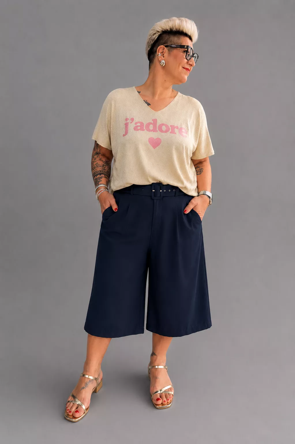 T-SHIRT – J'ADORE – GRANDE TAILLE 44–46
