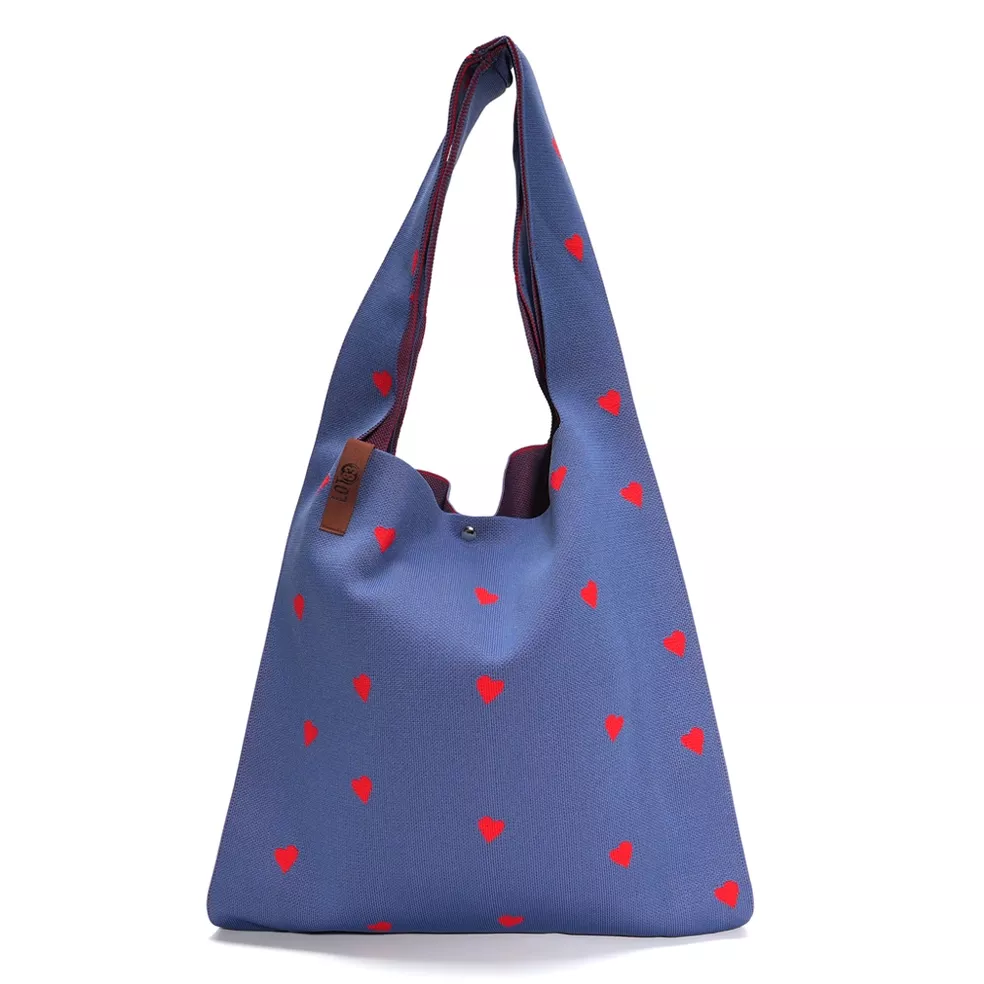 SHOPPER LOÏS – LOT 83 – BLEU & CŒURS ROUGES