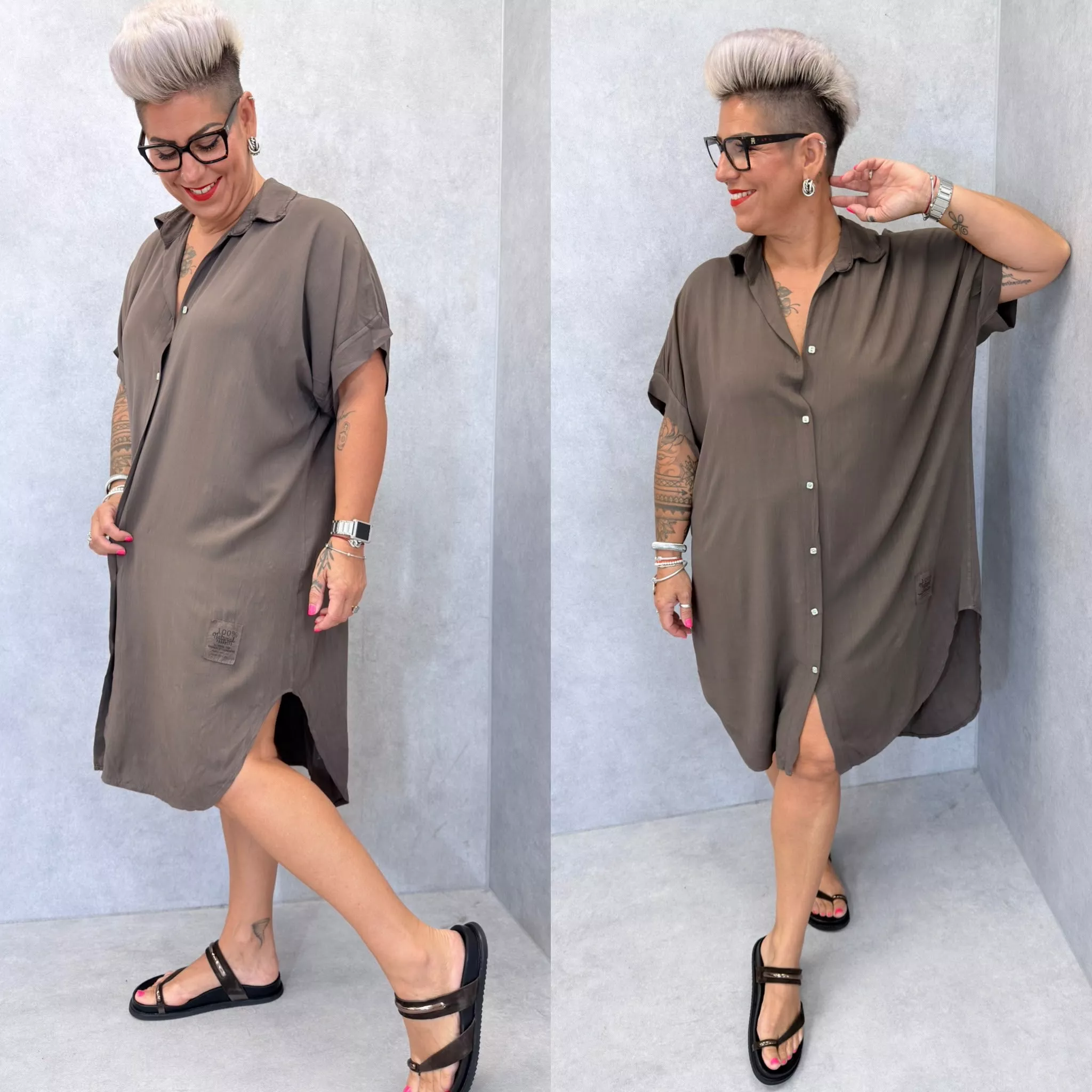 ROBE CHEMISE INÈS – GRANDE TAILLE 46–48