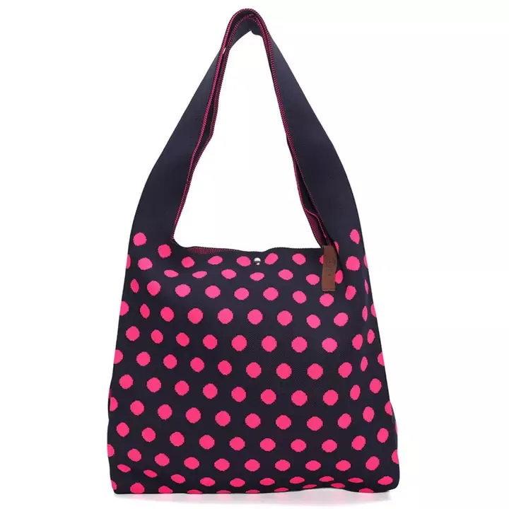 SHOPPER LOÏS MARINE À POIS FUCHSIA – LOT 83