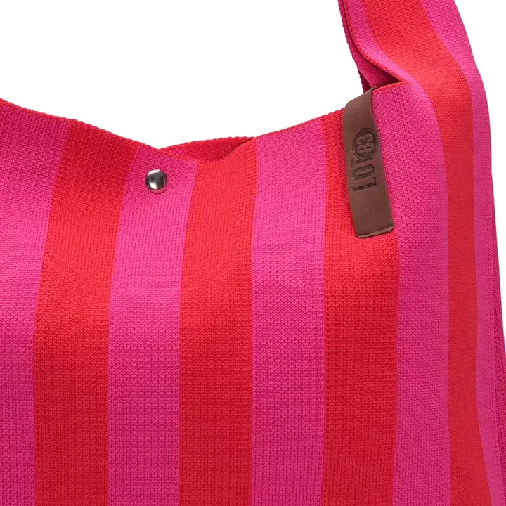 146 SHOPPER LOÏS ROSE ET ROUGE À RAYURES – LOT 83