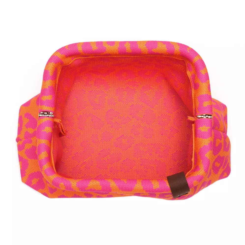 POCHETTE EMMA LÉOPARD ORANGE ET ROSE – LOT 83