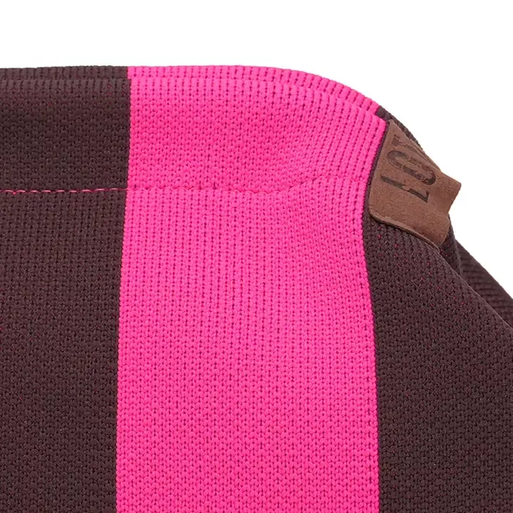 POCHETTE EMMA FUCHSIA À LARGES RAYURES CONTRASTÉES – LOT 83