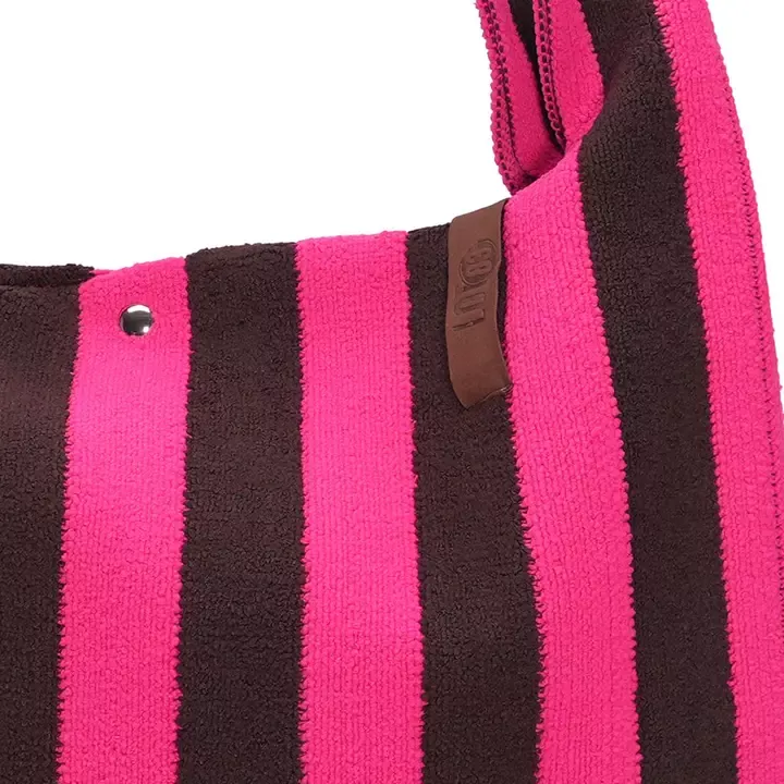 SHOPPER LOÏS FUCHSIA ET CHOCOLAT EFFET BOUCLETTE – LOT 83
