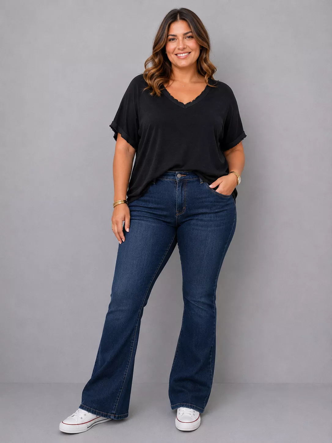 T-SHIRT VINTAGE UNI – GRANDE TAILLE 44–48