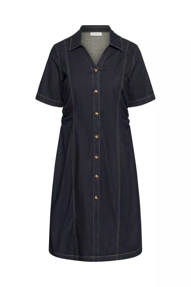 ROBE EN JEANS MIDI MALLY - KAFFE CURVE - GRANDE TAILLE 44-52