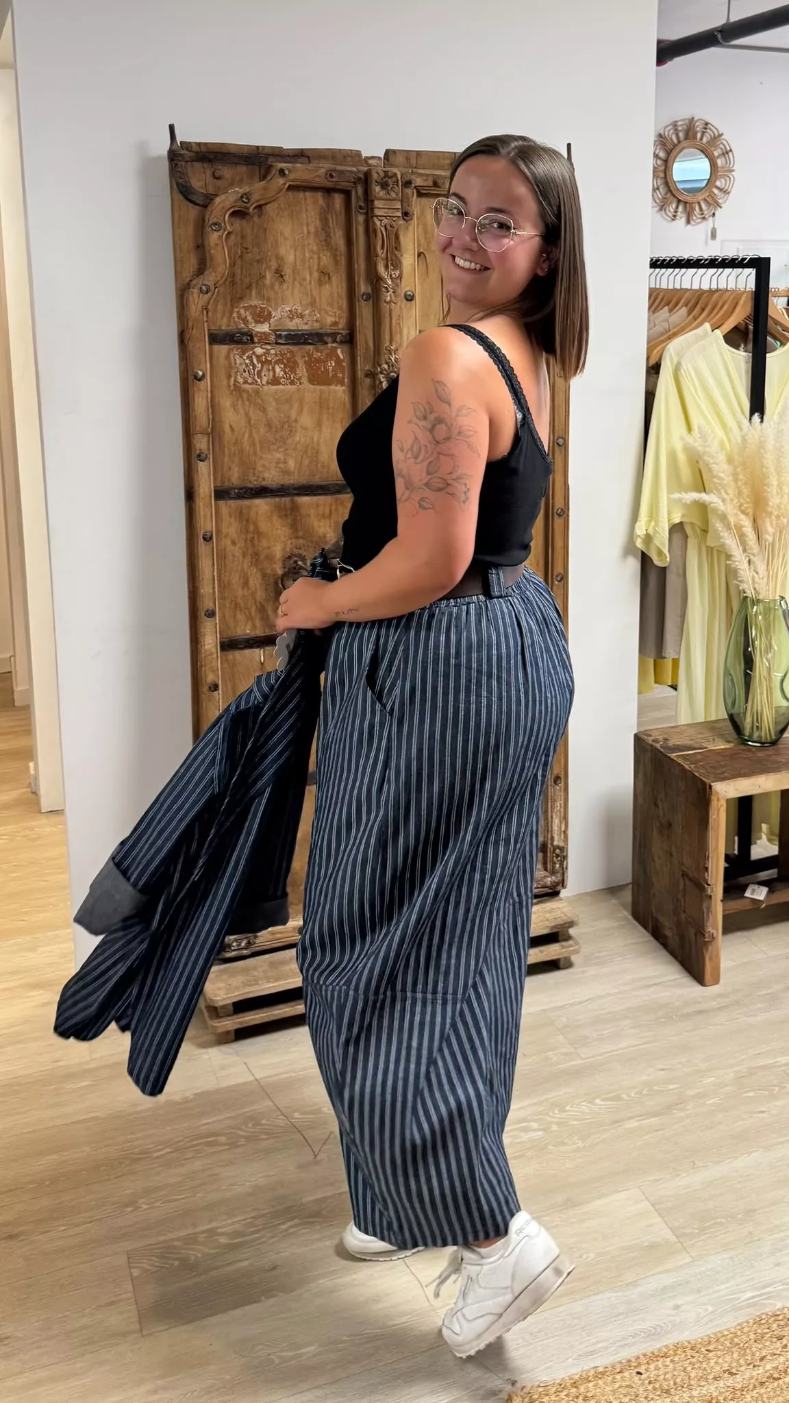 PANTALON BARREL LAUREL - MINA ROSA - GRANDE TAILLE 46-48