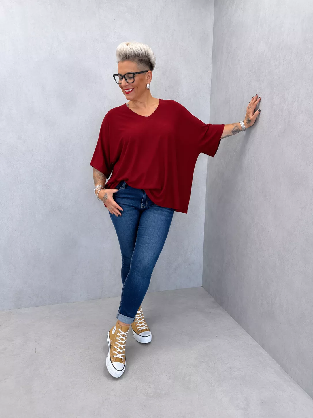 T-SHIRT ISA EN TRICOT FIN - C MÉLODIE - GRANDE TAILLE 46-50