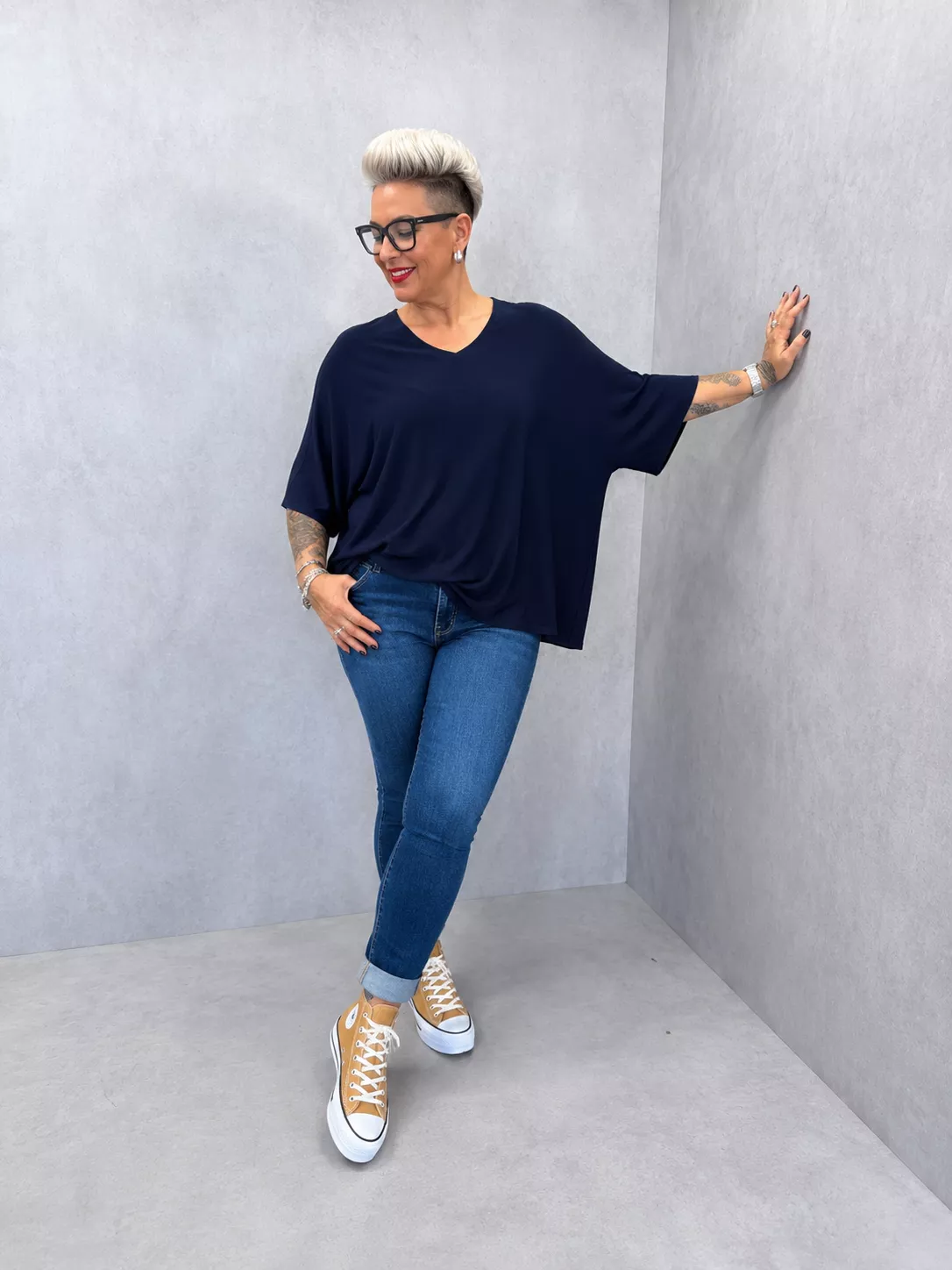 T-SHIRT ISA EN TRICOT FIN - C MÉLODIE - GRANDE TAILLE 46-50
