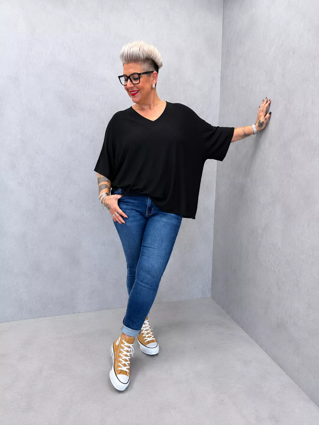 T-SHIRT ISA EN TRICOT FIN - C MÉLODIE - GRANDE TAILLE 46-50