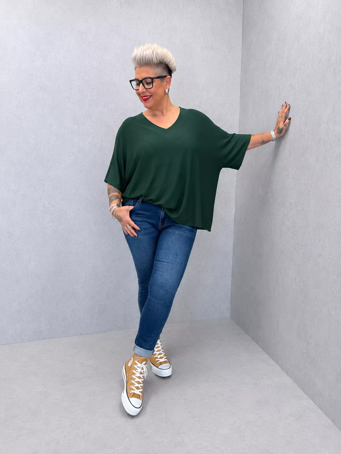 T-SHIRT ISA EN TRICOT FIN - C MÉLODIE - GRANDE TAILLE 46-50