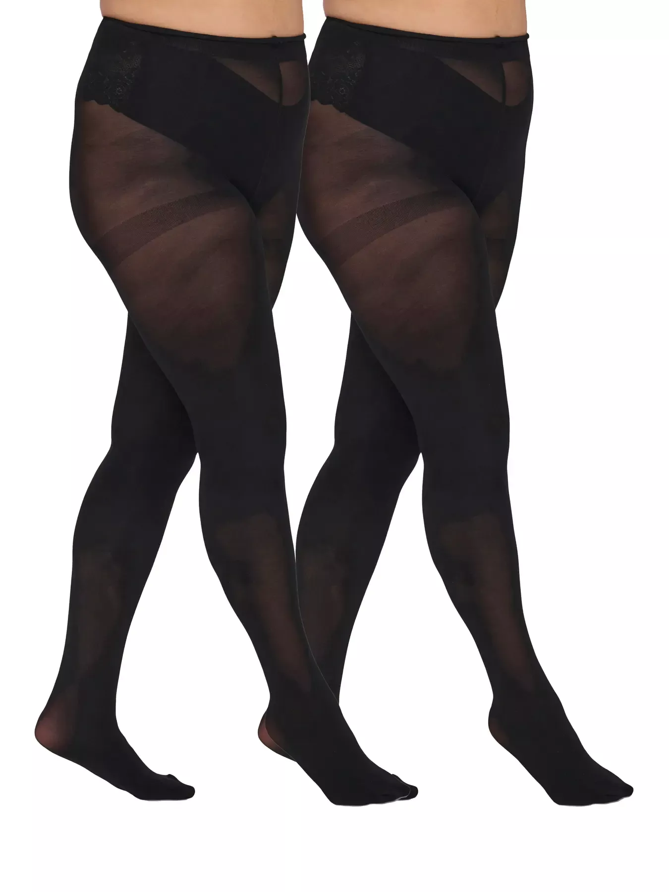 DUO PACK COLLANTS 40 DENIERS - ONLY CARMAKOMA - GRANDE TAILLE 42-54