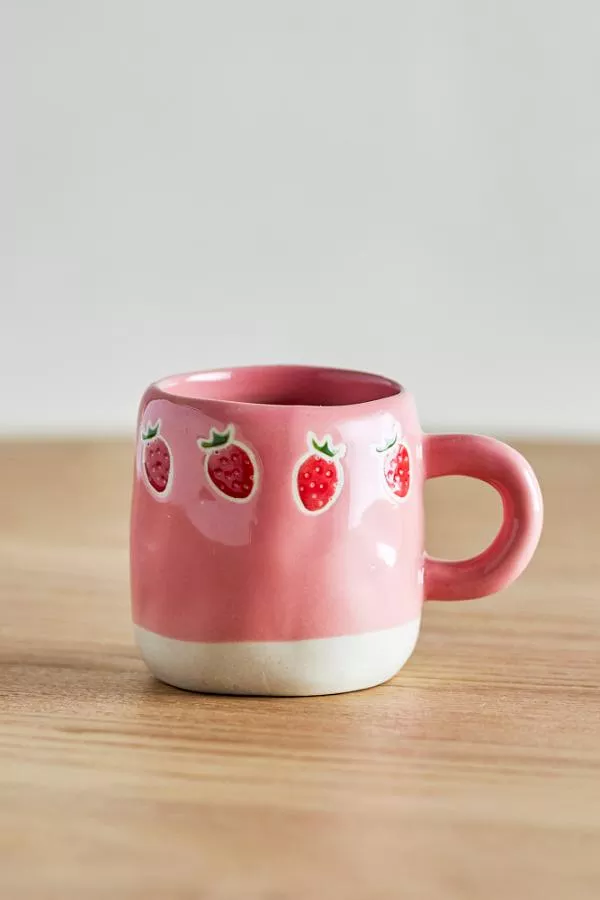 TASSE MILLIE EN GRÈS – ROSE À FRAISES – BLOOMINGVILLE MINI