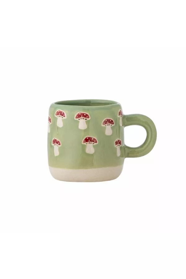 TASSE MILLIE EN GRÈS – VERTE À CHAMPIGNONS – BLOOMINGVILLE MINI