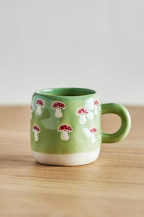 TASSE MILLIE EN GRÈS – VERTE À CHAMPIGNONS – BLOOMINGVILLE MINI