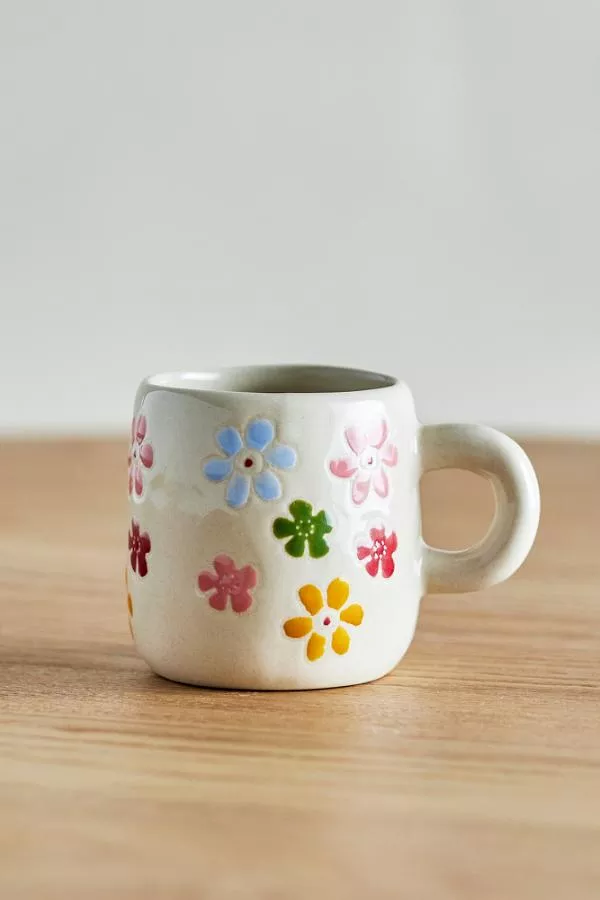 TASSE MILLIE EN GRÈS – BEIGE À FLEURS MULTICOLORES – BLOOMINGVILLE MINI