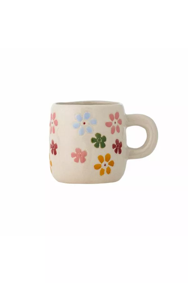 TASSE MILLIE EN GRÈS – BEIGE À FLEURS MULTICOLORES – BLOOMINGVILLE MINI