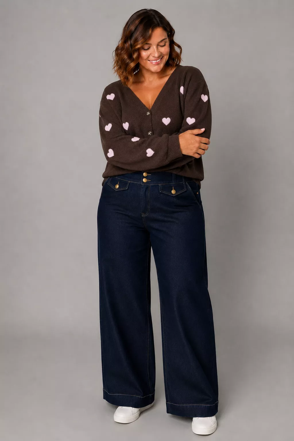 CARDIGAN COEUR - ONLY CARMAKOMA - GRANDE TAILLE 42-54