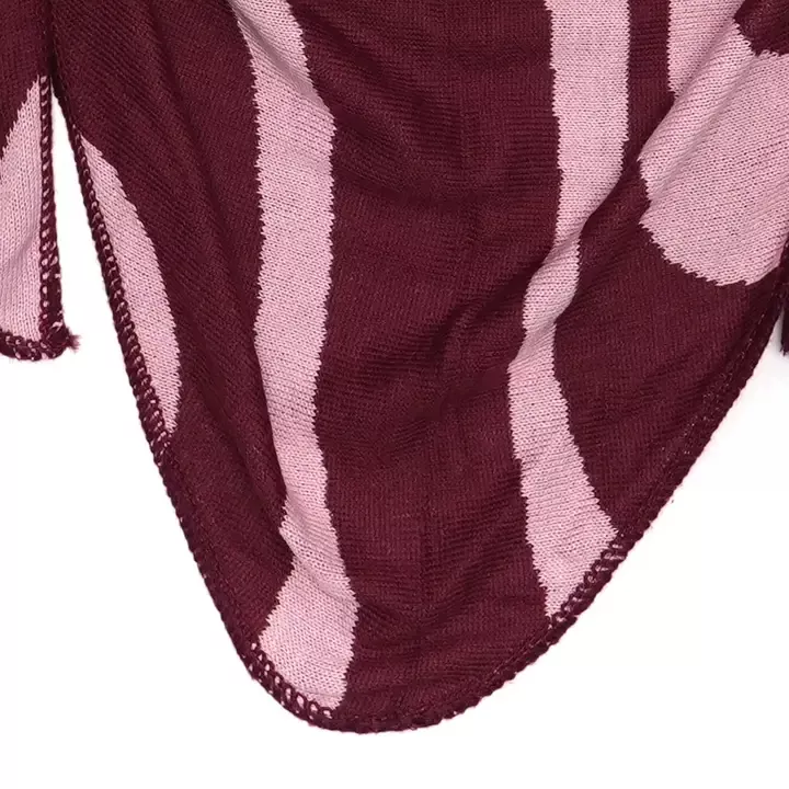 DREIECKSTUCH ZIGGY – BORDEAUX UND ROSA – LOT83