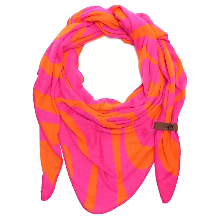 DREIECKSTUCH ZIGGY – FUCHSIA UND ORANGE – LOT83