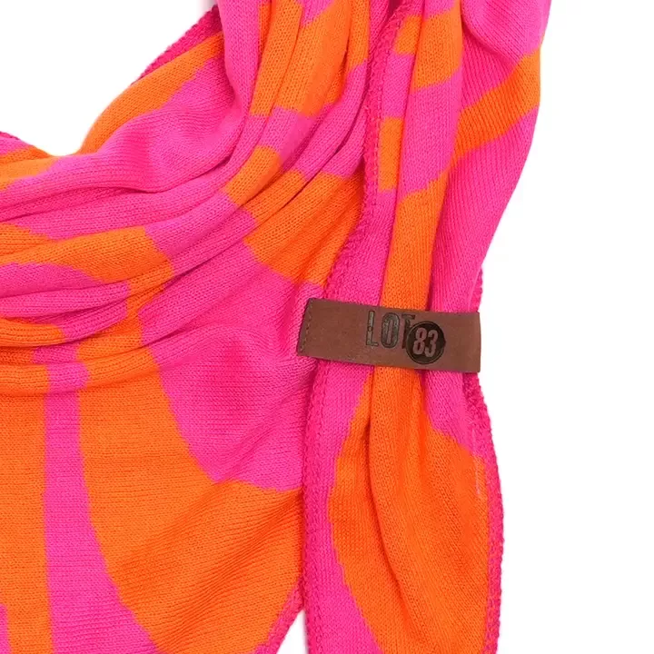 DREIECKSTUCH ZIGGY – FUCHSIA UND ORANGE – LOT83