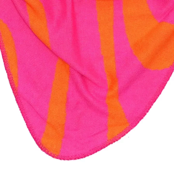 DREIECKSTUCH ZIGGY – FUCHSIA UND ORANGE – LOT83