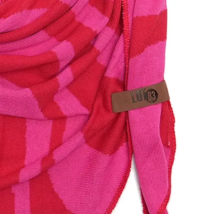 DREIECKSTUCH ZIGGY – ROT UND FUCHSIA – LOT83