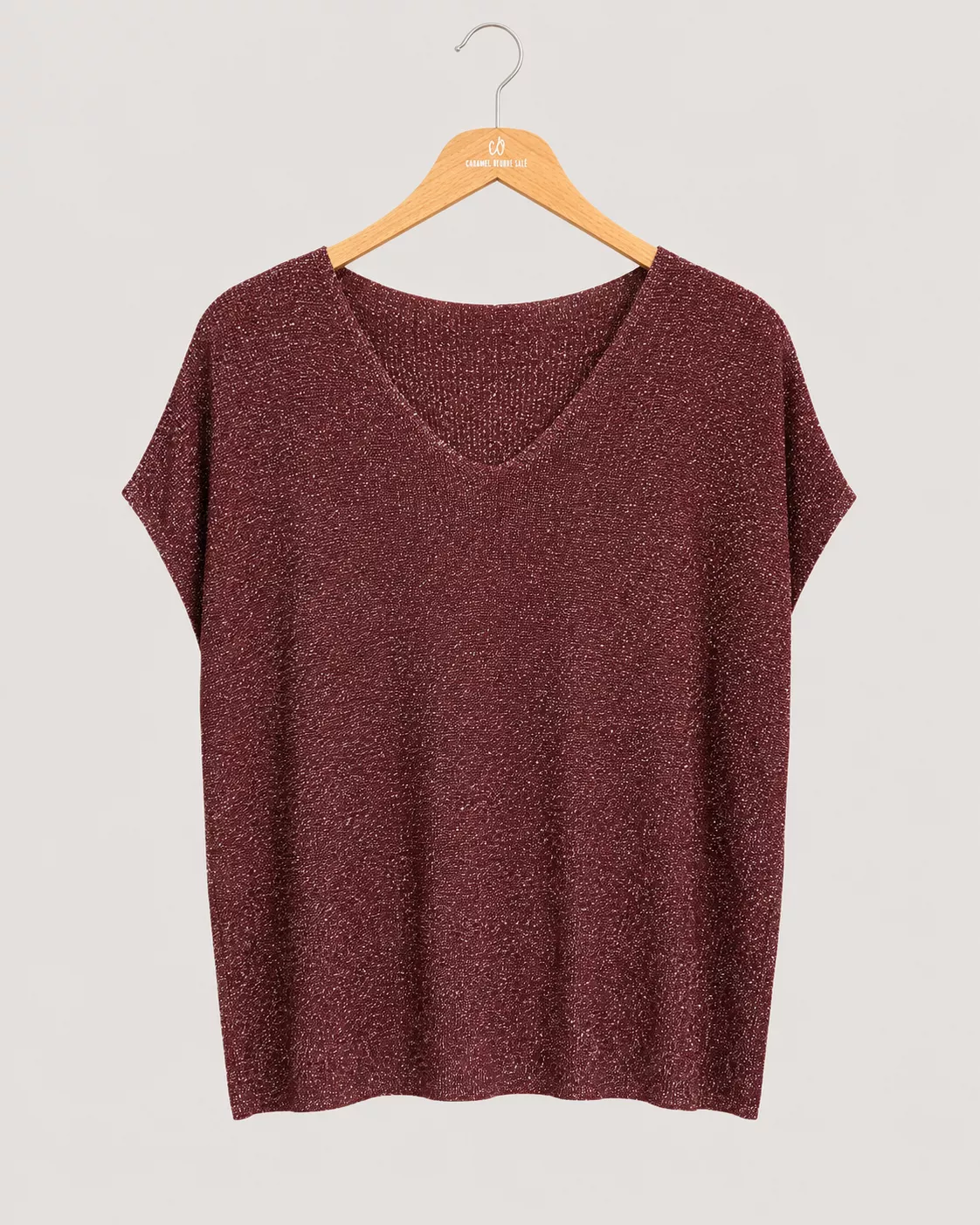 PULL ELLA À MANCHES COURTES - GRANDE TAILLE 44-46